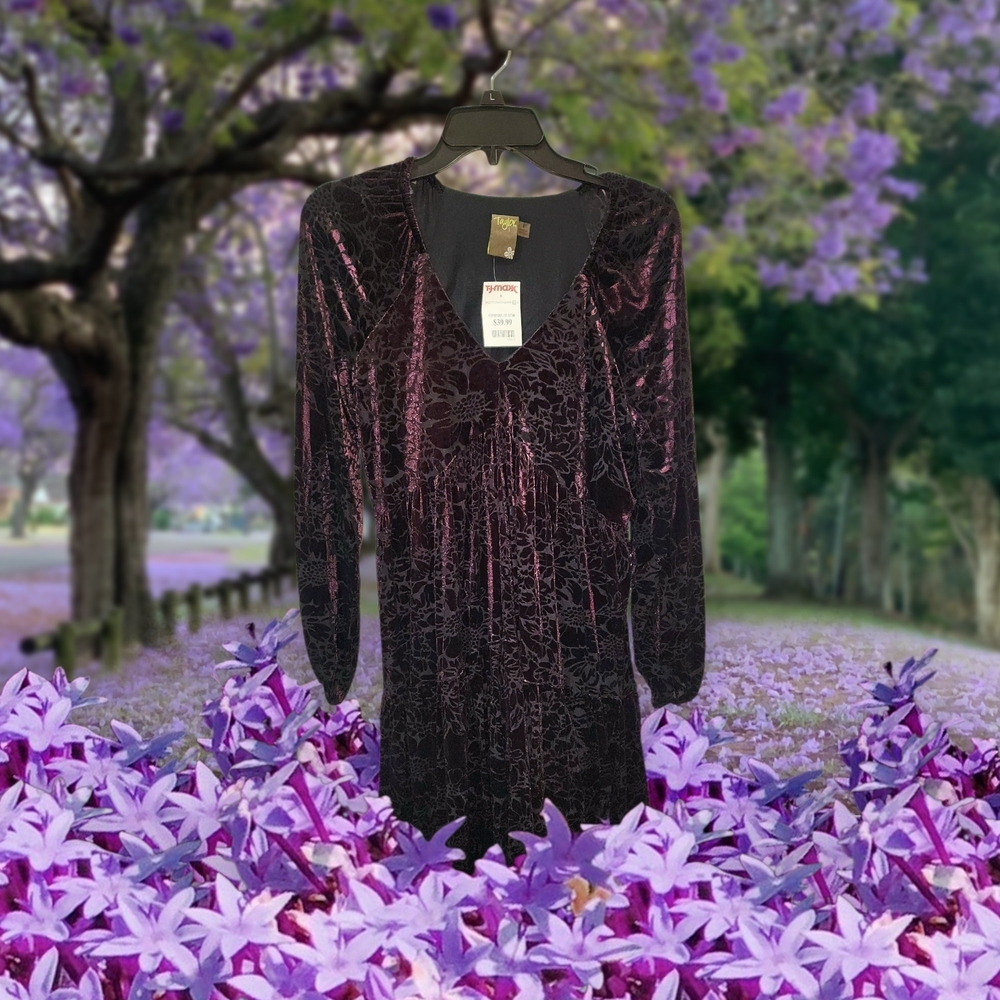 Burgundy Witchy Velvet Dress